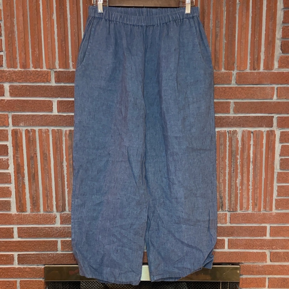 FLAX flowing linen wide leg pants for women
